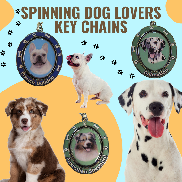Dog Lovers Spinning Key Chains