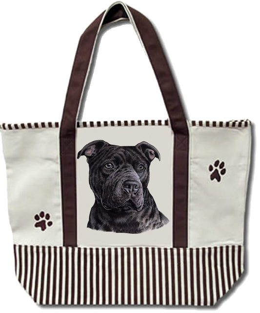 Black Pitbull Tote Bag