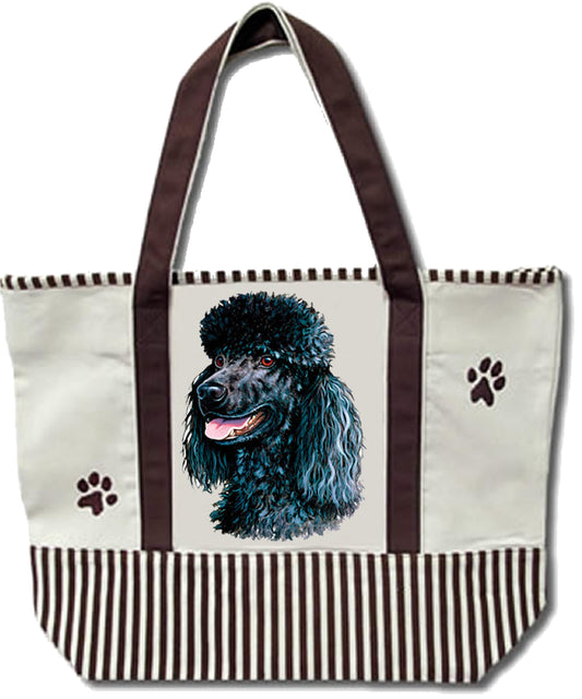 Black Poodle Tote Bag