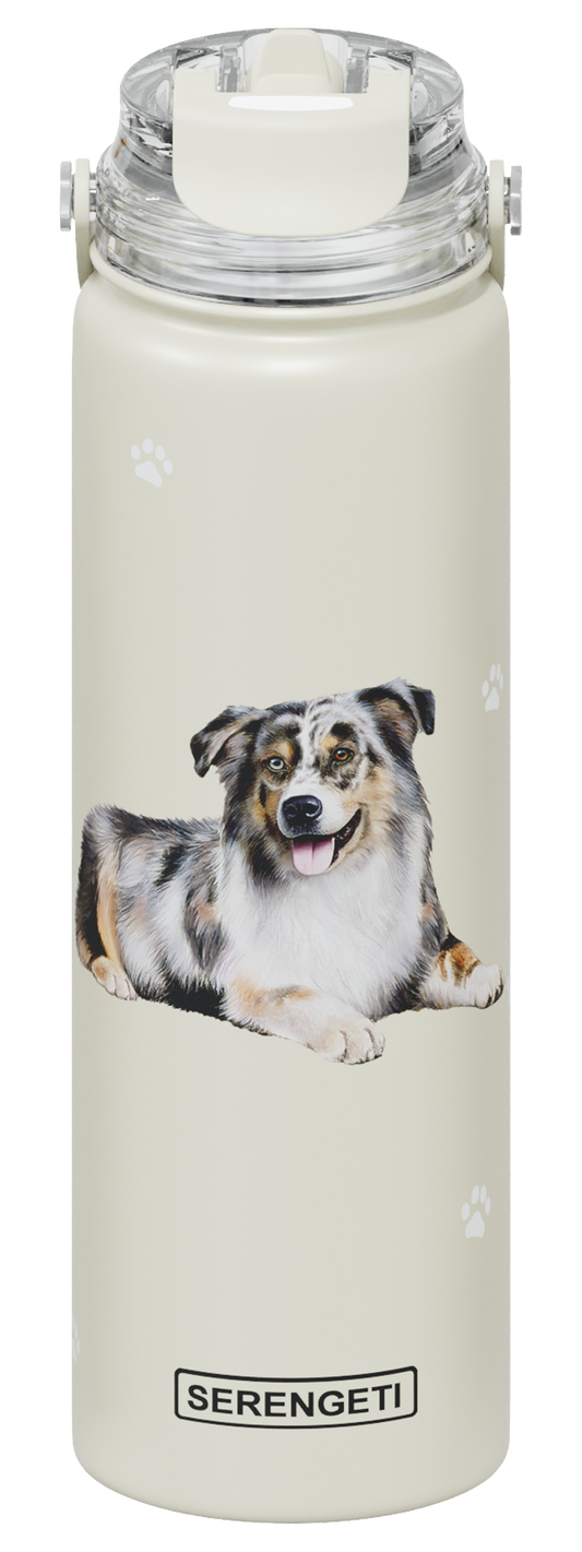 Serengeti Water Bottle - Australian Shepherd - 24oz