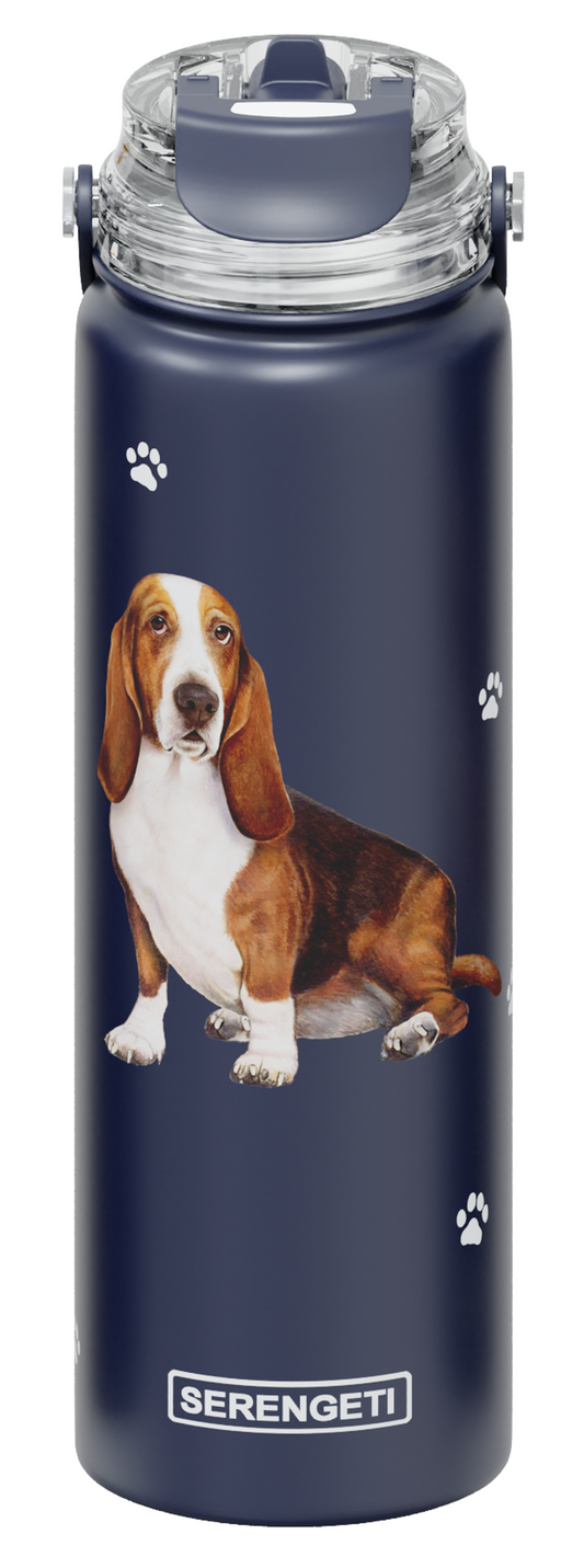 Serengeti Water Bottle - Bassett Hound - 24oz