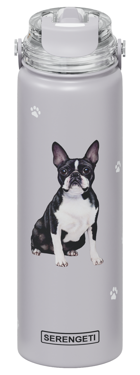 Serengeti Water Bottle - Boston Terrier - 24oz