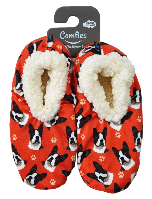 Cloud Slippers - Boston Terrier