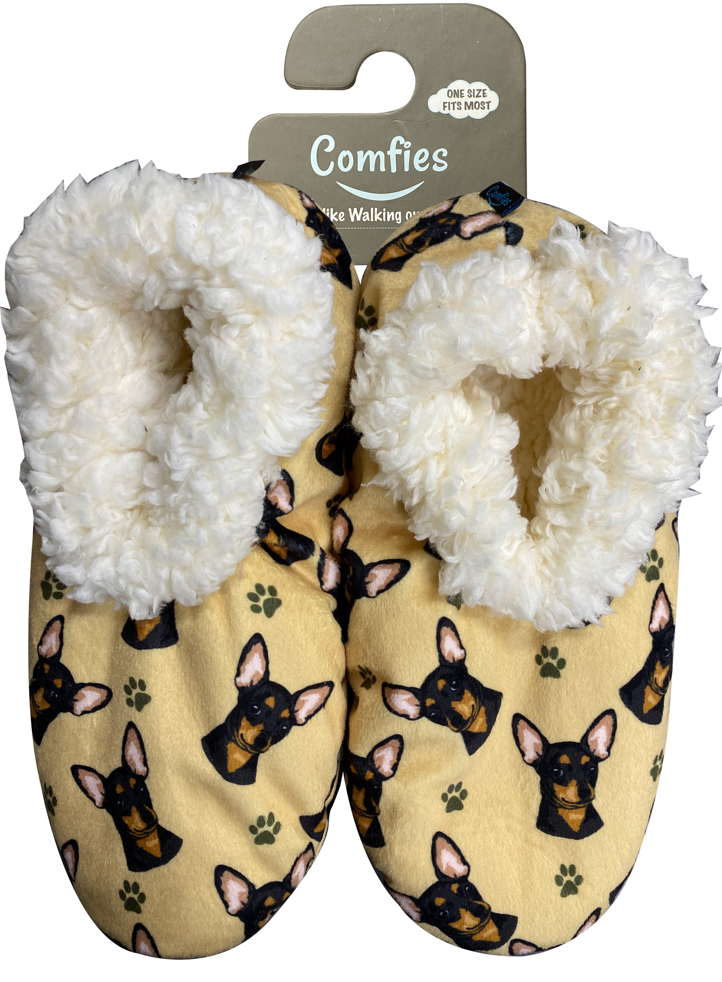 Cloud Slippers - Chihuahua (Black/Tan)