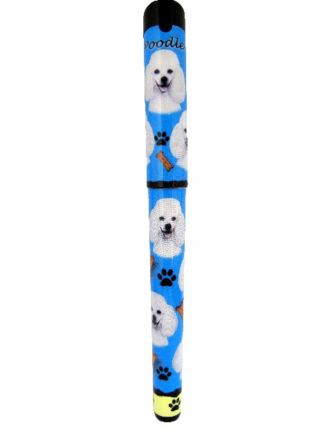 Dog Lovers Gel Pen - White Poodle