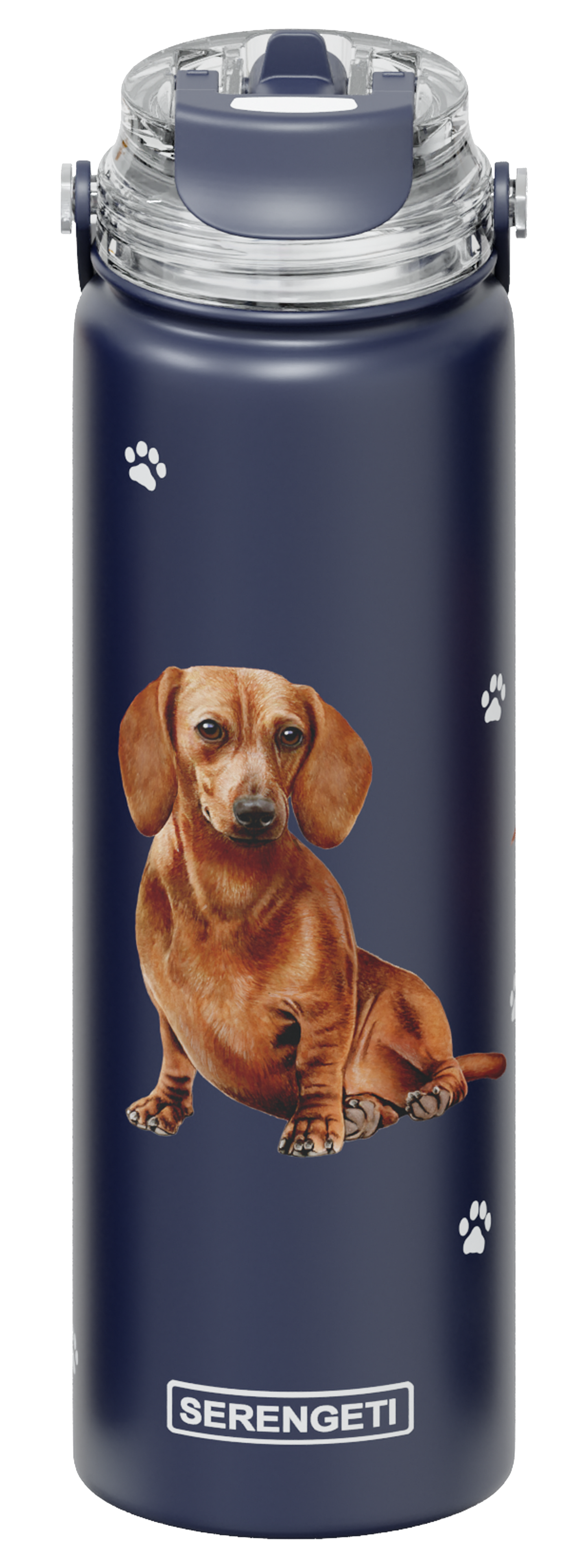 Serengeti Water Bottle - Dachshund (Red) - 24oz