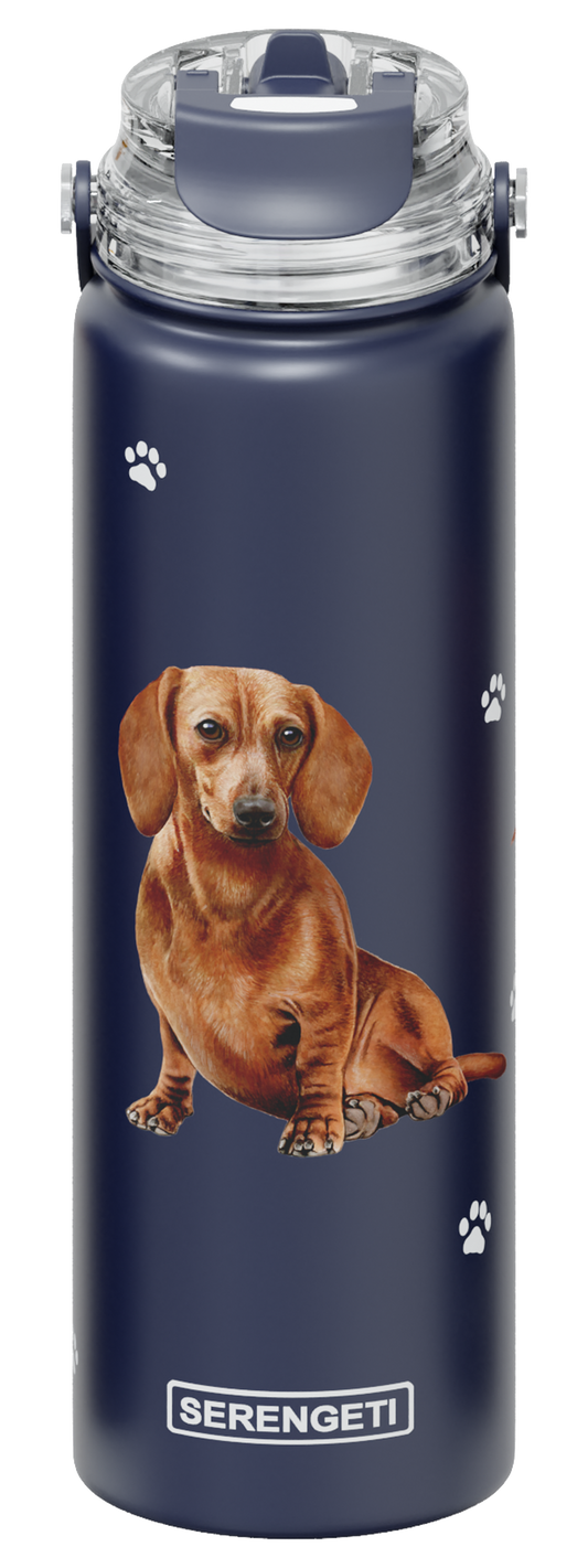 Serengeti Water Bottle - Dachshund (Red) - 24oz