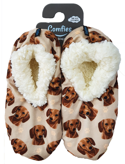 Cloud Slippers - Dachshund (Tan)