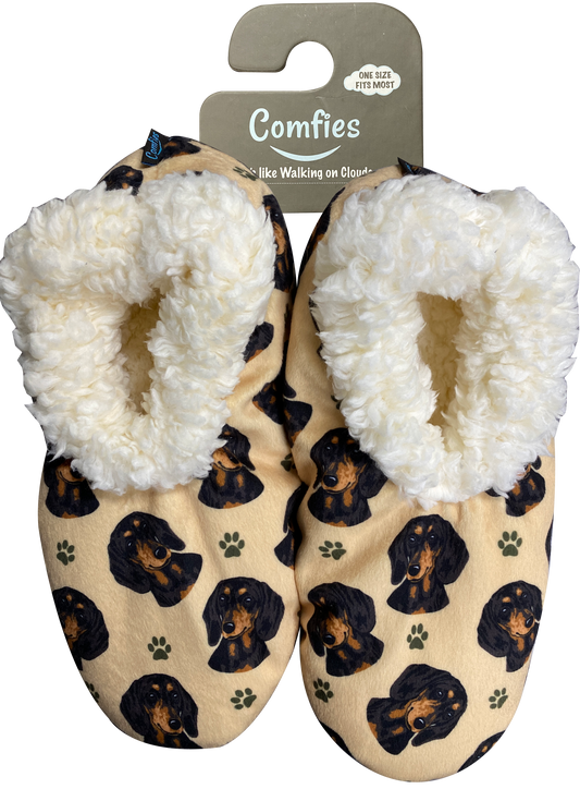 Cloud Slippers - Dachshund (Black)