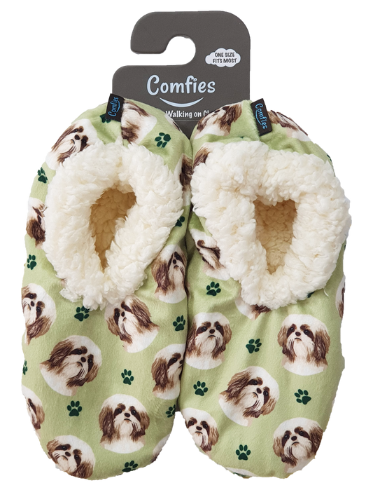 Cloud Slippers - Shih Tzu (Tan&White)