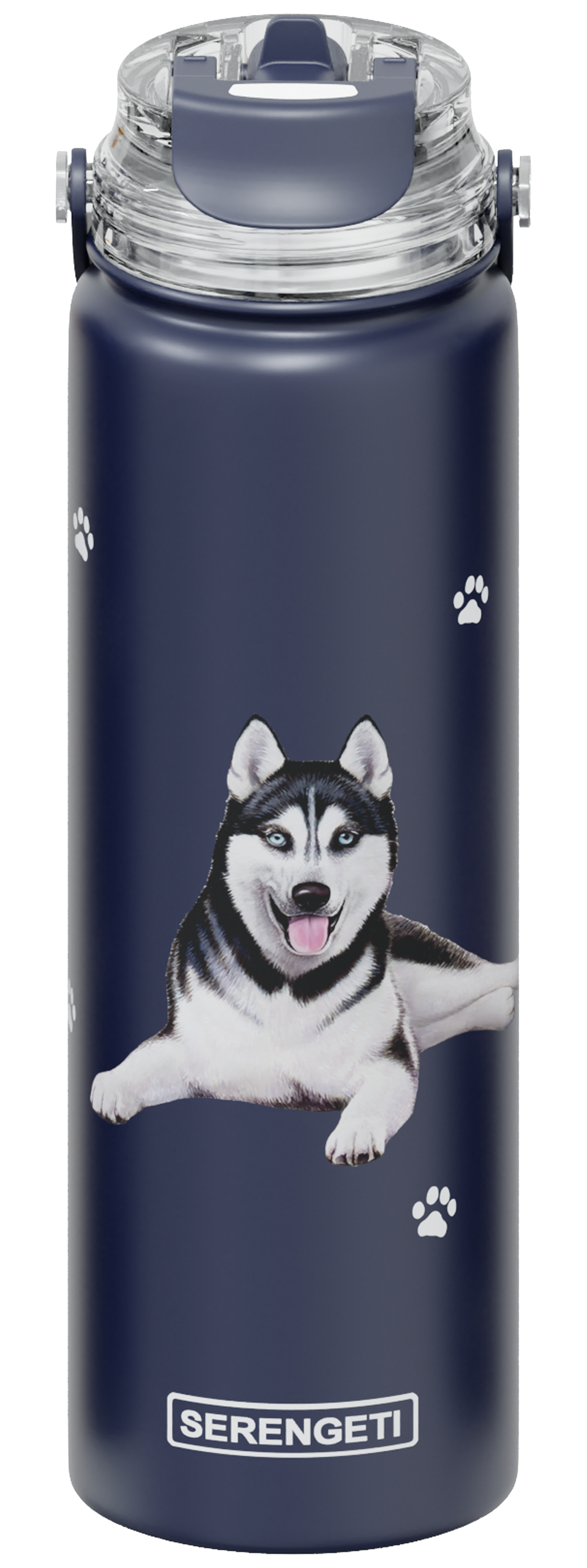 Serengeti Water Bottle - Siberian Husky - 24oz