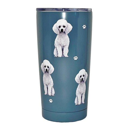 Serengeti Pet Lovers Tumbler - Poodle (White) - 20oz