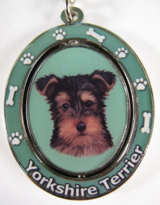 Dog Lovers Spinning Key Chain - Yorkshie Terrier