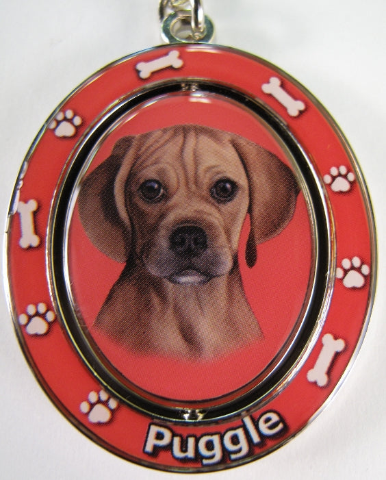 Dog Lovers Spinning Key Chain - Puggle