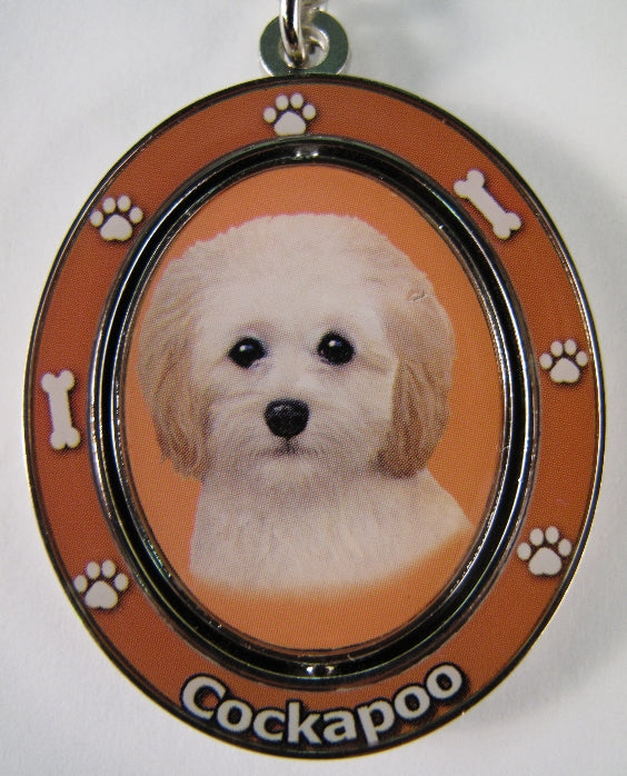 Dog Lovers Spinning Key Chain - Cockapoo