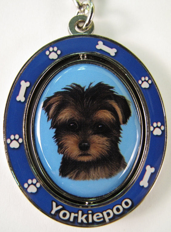 Dog Lovers Spinning Key Chain - YorkiPoo
