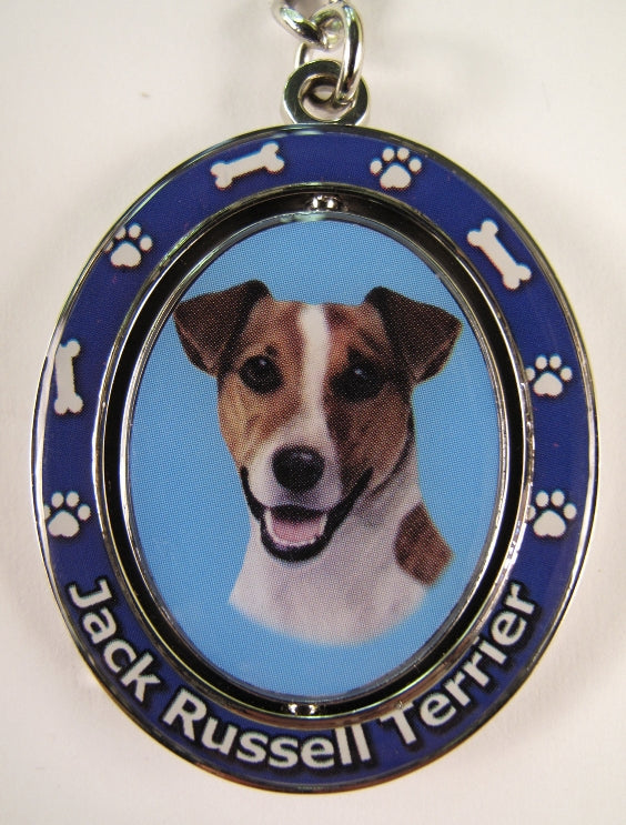Dog Lovers Spinning Key Chain - Jack Russell Terrier