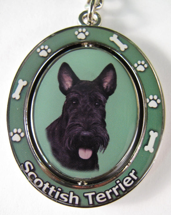 Dog Lovers Spinning Key Chain - Scottish Terrier