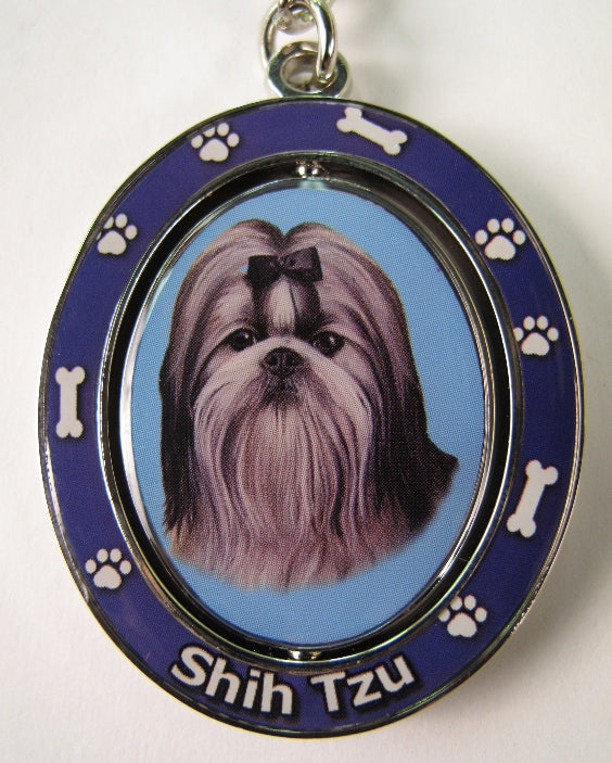 Dog Lovers Spinning Key Chain - Shih Tzu