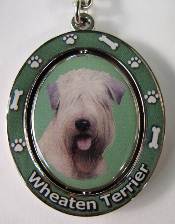 Dog Lovers Spinning Key Chain - Wheaten Terrier