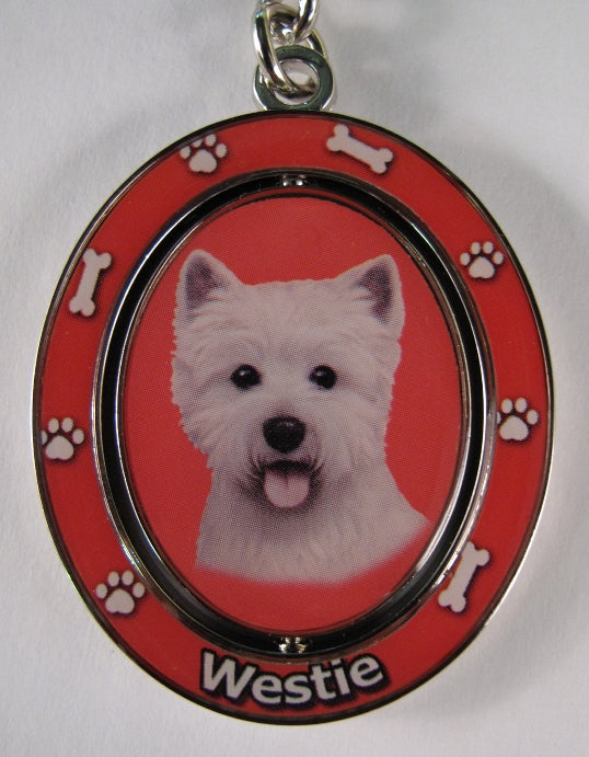 Dog Lovers Spinning Key Chain - Westie