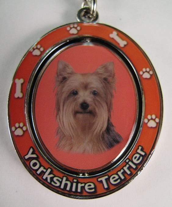 Dog Lovers Spinning Key Chain - Yorkshire Terrier