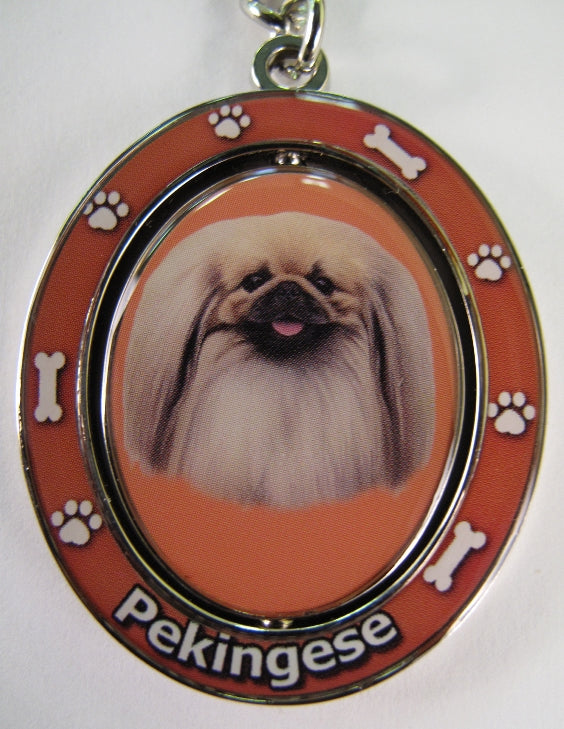 Dog Lovers Spinning Key Chain - Pekingese