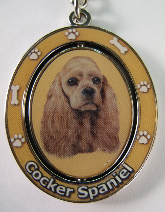 Dog Lovers Spinning Key Chain - Cocker Spaniel