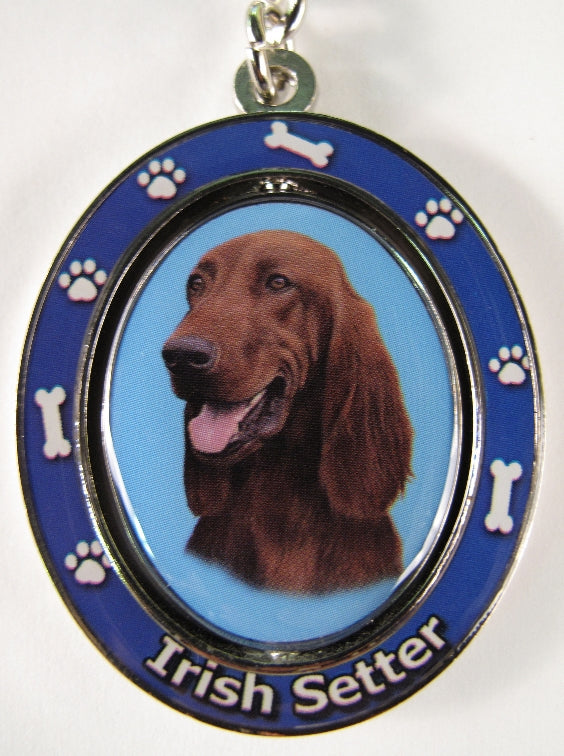 Dog Lovers Spinning Key Chain - Irish Setter