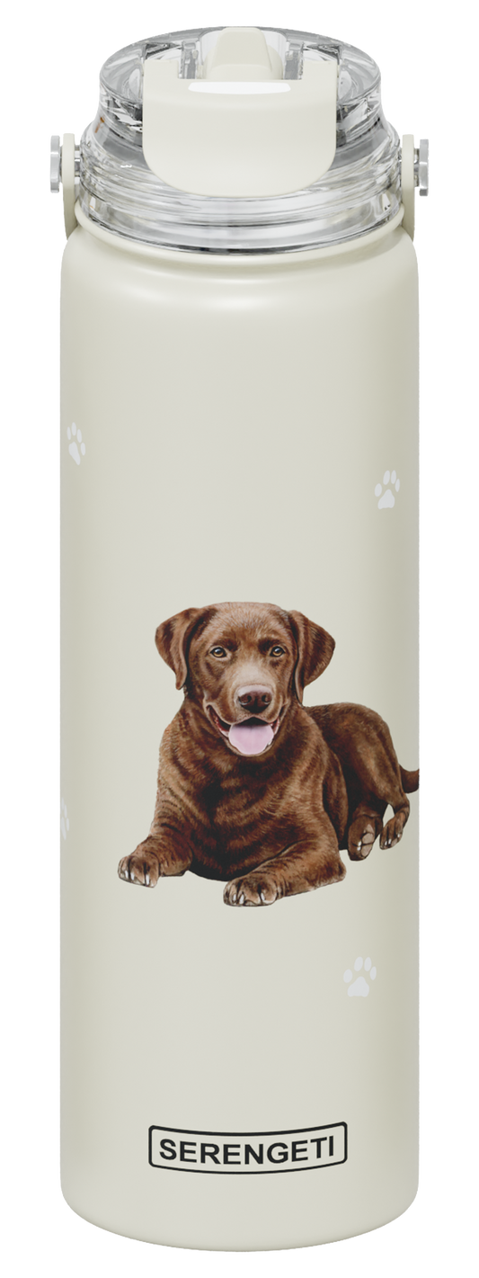 Serengeti Water Bottle - Chocolate Labrador - 24oz