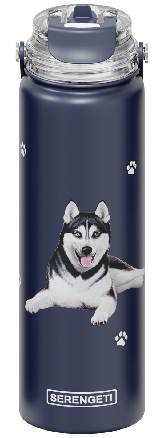 Serengeti Water Bottle - Siberian Husky - 24oz
